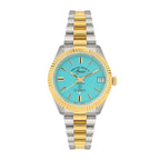 West End The Classics Automatic 6858.20.3337Y Turquoise Dial & Two-Tone Stainless Steel Women's Watch