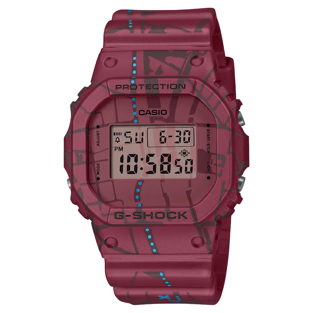 Casio G-Shock Digital DW-5600SBY-4DR Red Dial Resin Men's Watch