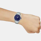 Casio Edifice EFV-140D-2AVUDF Analog Quartz Blue Dial 43.9mm Stainless Steel Men's Watch