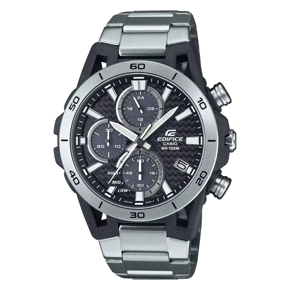 Casio Edifice Sospensione Chronograph EQS-960D-1AVUDF Black Dial Stainless Steel Men's Watch