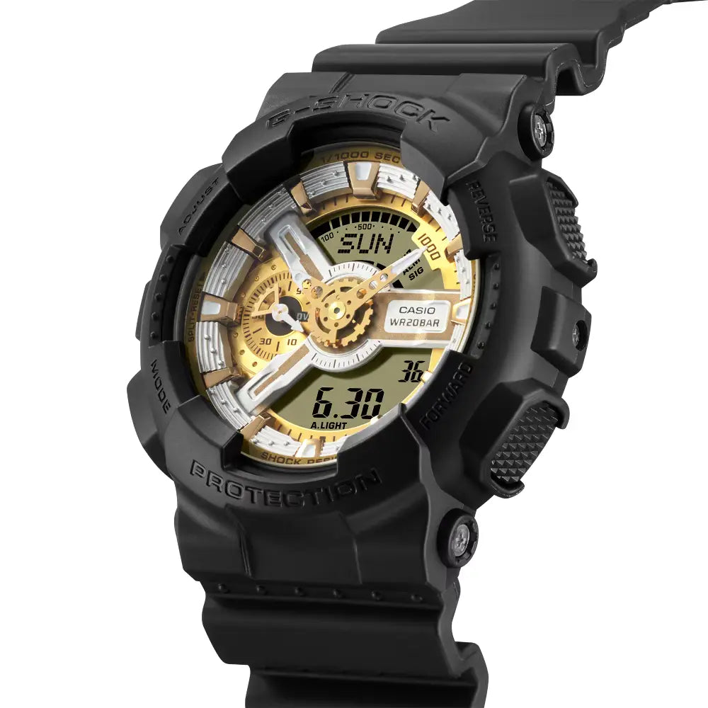 Casio G-Shock Analog Digital GA-110CD-1A9DR Gold Dial Resin Men's Watch