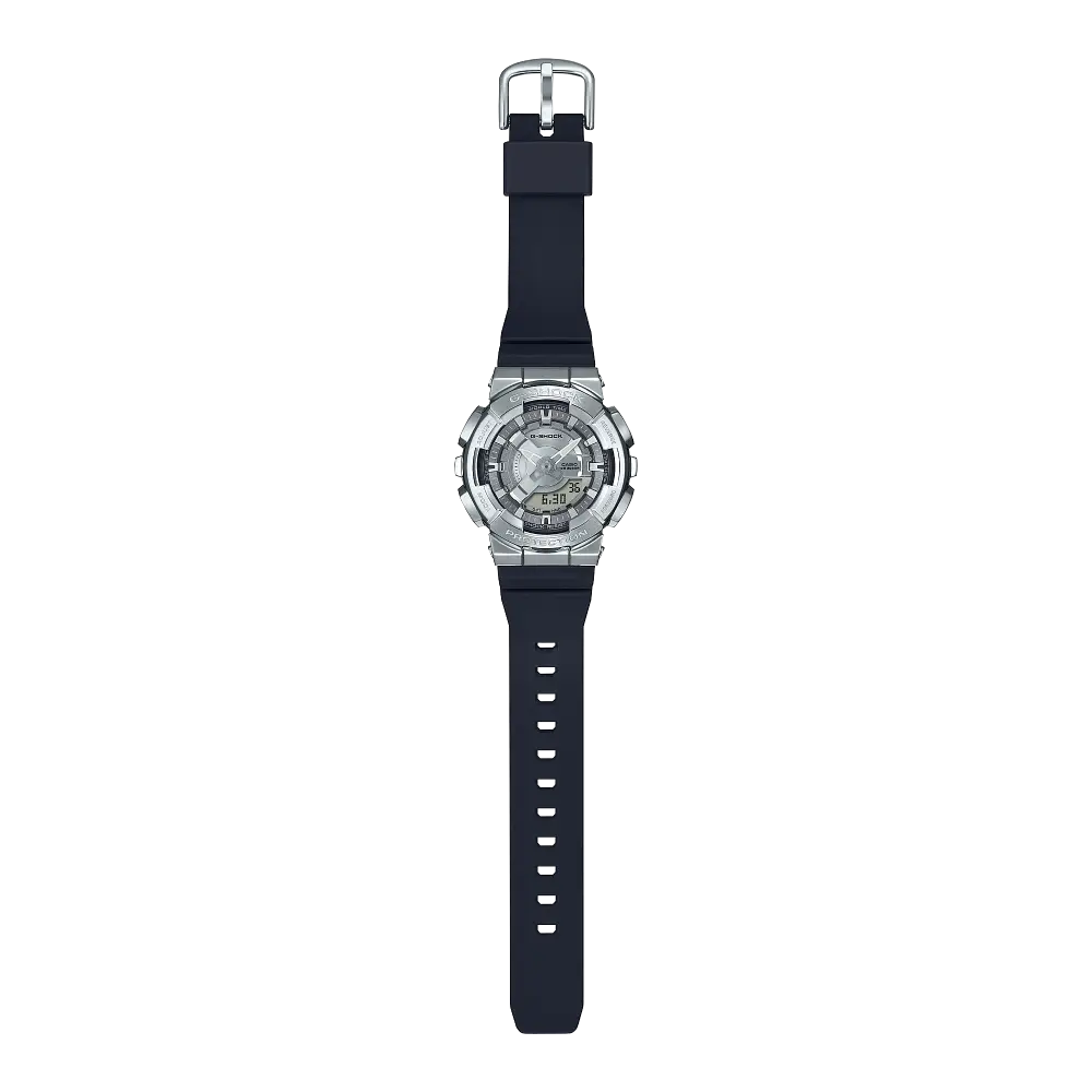 Casio G-Shock Analog Digital GM-S110-1ADR Silver Dial Stainless Steel Women's Watch