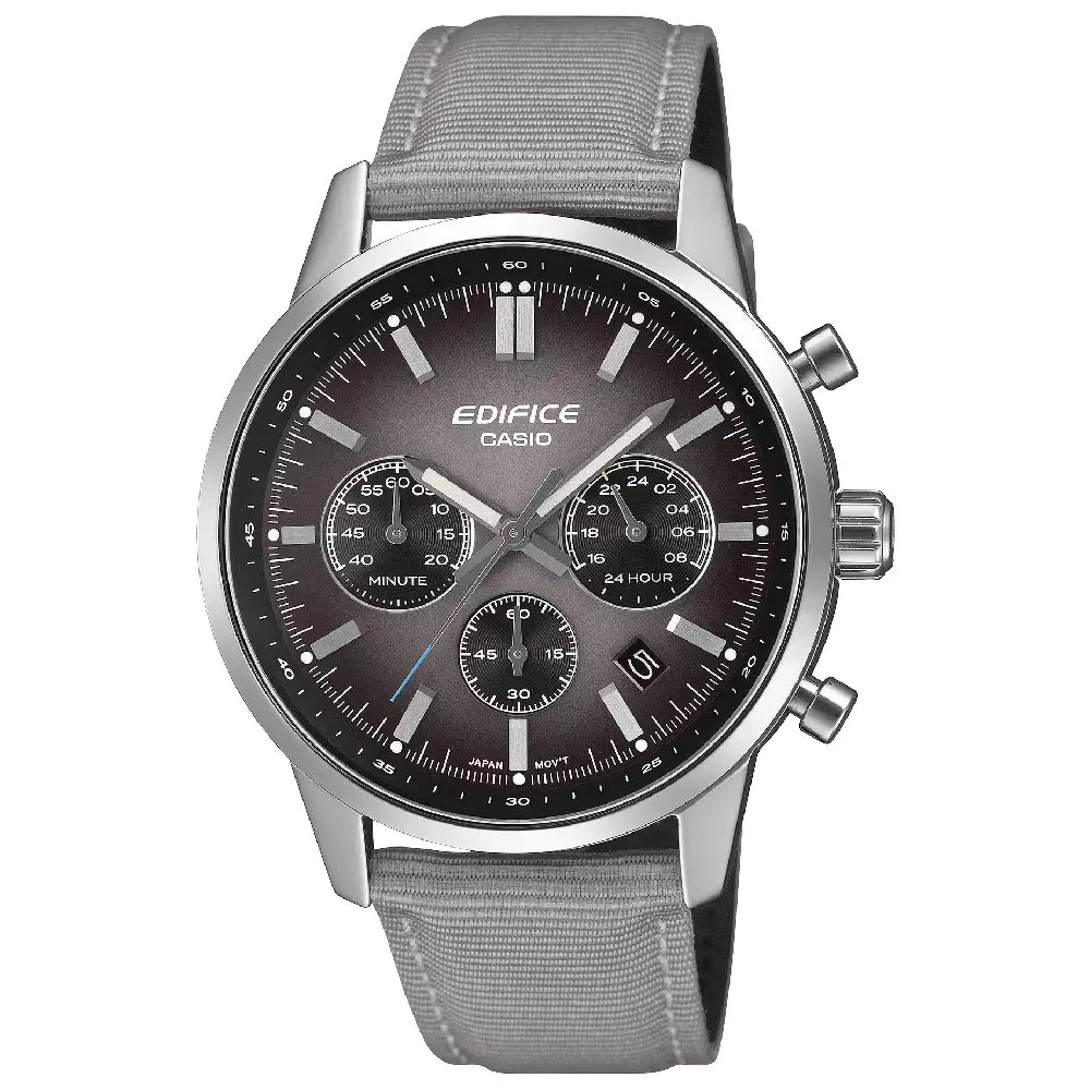 Casio Edifice EFR-575C-8A Grey Gradient Dial 40.5mm Cloth/Leather Men's Watch