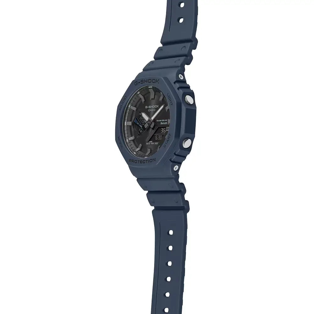 Casio G-Shock CasiOak Tough Solar Bluetooth GA-B2100-2A Analog Digital Navy Blue Dial 45mm Resin Strap Men's Watch