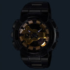 Casio G-Shock Metal Covered Analog Digital GM-110BD-1A9 Gold Dial 48.8mm Stainless Steel Men's Watch