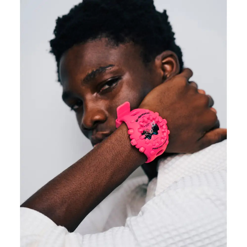 Casio G-Shock GA-V01-4ADR "Alien Eyes" Pink Dial 58.2mm Resin Strap Men's Watch