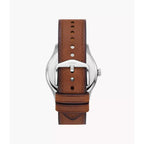 Fossil Dayliner FS5925 Three-Hand Green Dial Leather Strap Men's Watch