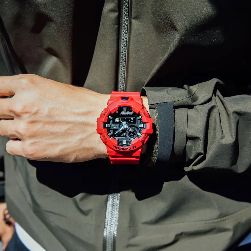 Casio G-Shock Casual GA-700-4ADR Black Dial Resin Men's Watch