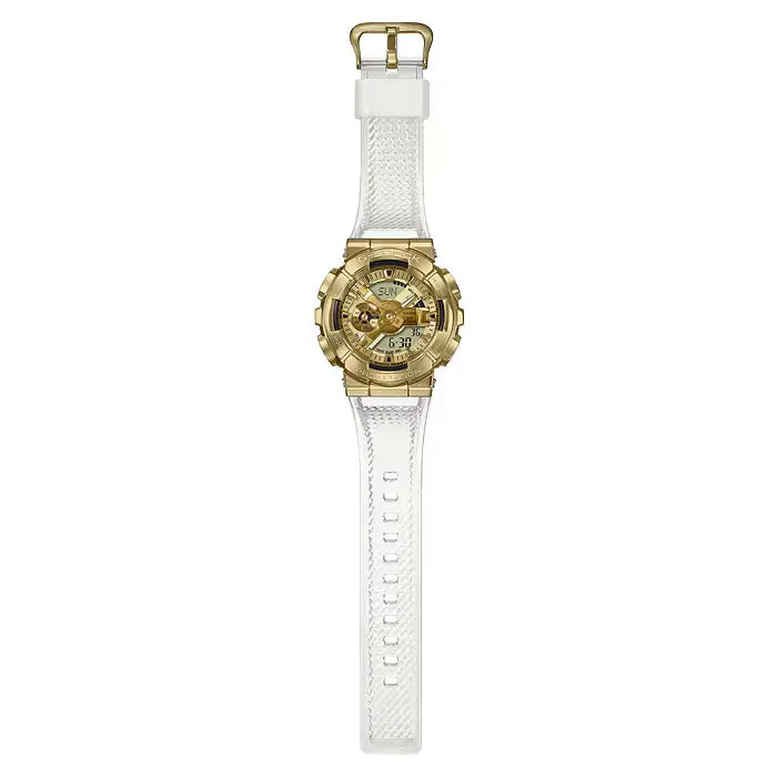 Casio G-Shock "Skeleton Gold" Metal Covered GM-110SG-9A Gold Dial 48.8mm Resin Strap Men's Watch