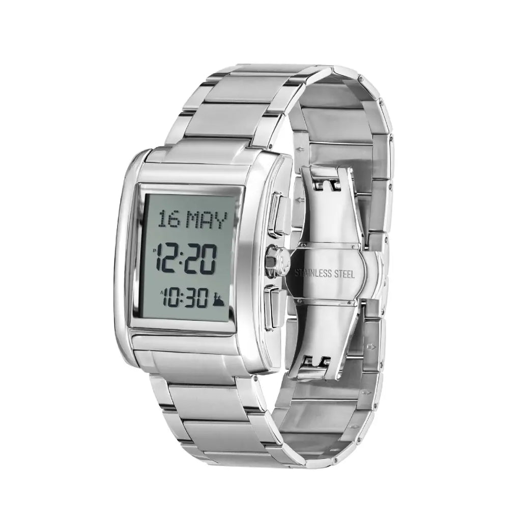 Al Fajr Classic WS-06 Digital Dial Stainless Steel Men's Watch