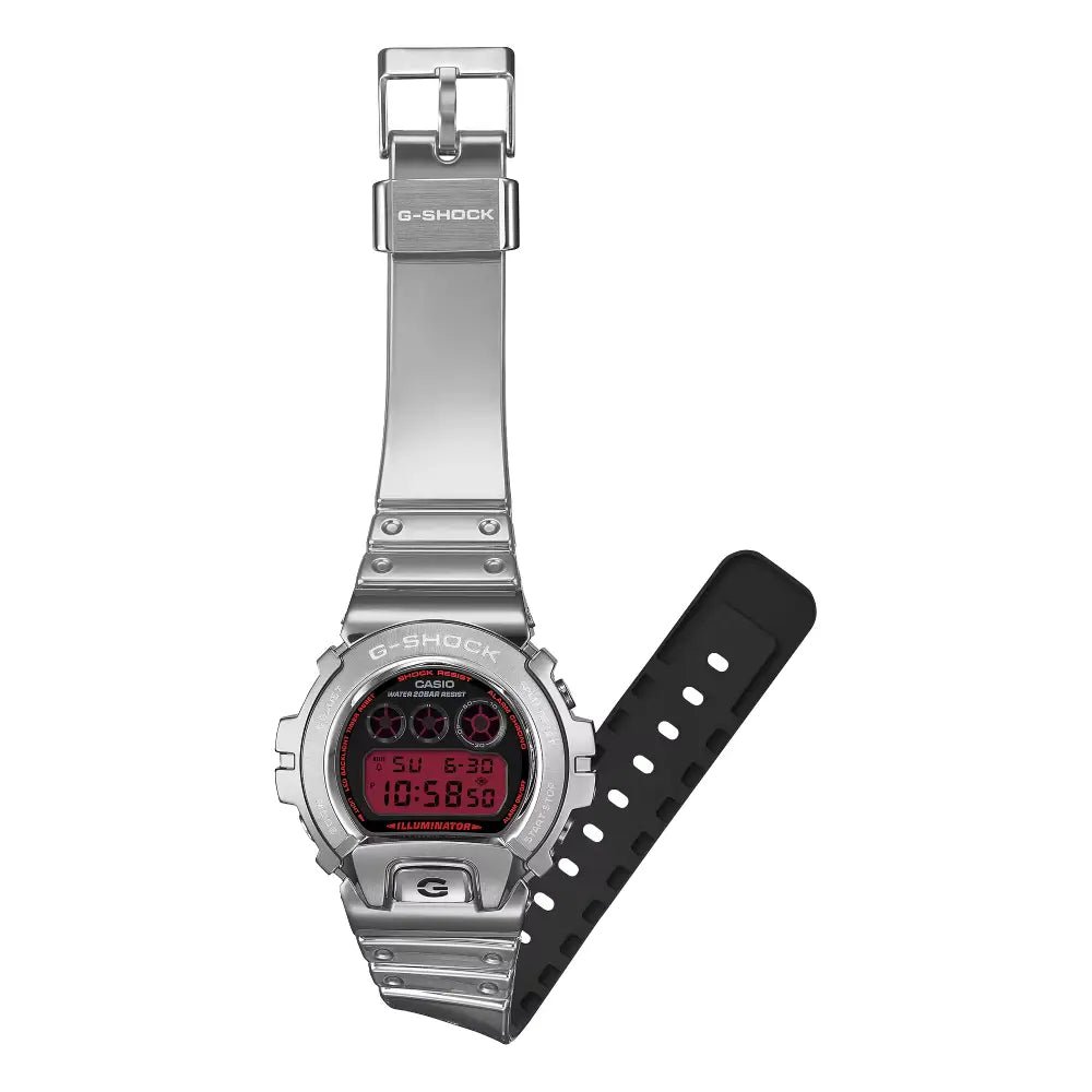 Casio G-Shock "Fine Metallic" GM-6900YRA-8 Black Dial 50mm Silicone Men's Watch