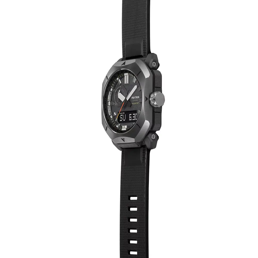 Casio Pro Trek PRW-6900Y-1PR "Bushcraft" Solar Triple Sensor Grey Dial Resin Strap Men's Watch