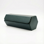 Hexagonal Premium Leather Watch Roll - 3 Slots