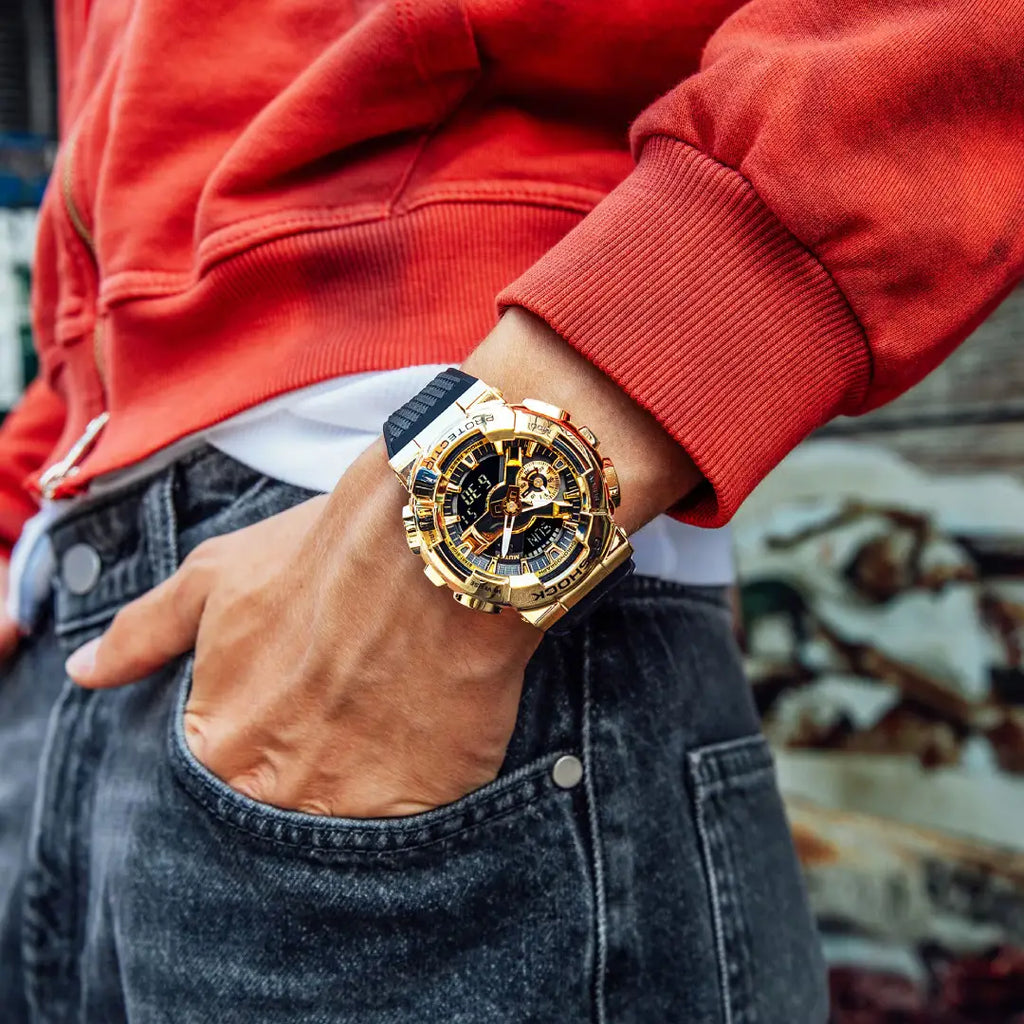 Casio G-Shock Metal Collection GM-110G-1A9DR Gold Dial Stainless Steel Men's Watch