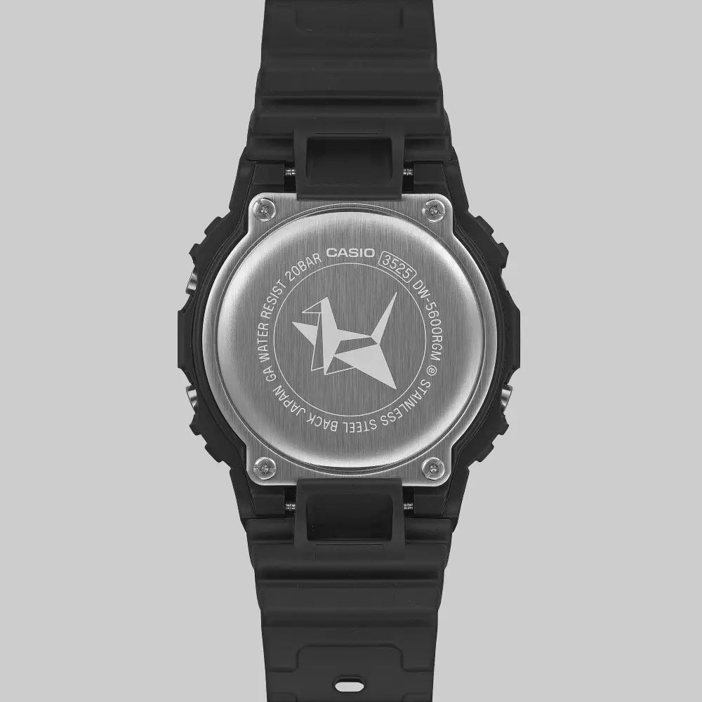 Casio G-Shock Origami Limited Edition DW-5600RGM-1 Black Washi Texture Digital Dial 42.8mm Resin Strap Men's Watch
