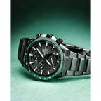 Casio Edifice EQB-1100XDC-1A Slim High-Spec Chronograph "Green Octagon" Stainless Steel Men's Watch