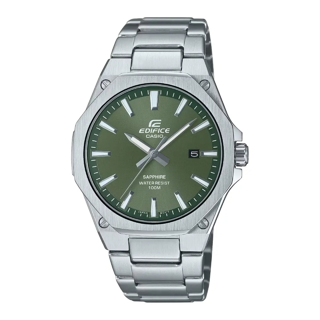Casio Edifice Slim Series EFR-S108D-3AVUDF Green Dial 39.9mm Stainless Steel Men's Watch