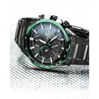 Casio Edifice EQB-1100XDC-1A Slim High-Spec Chronograph "Green Octagon" Stainless Steel Men's Watch