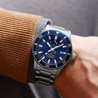 Orient Star RE-AU0302 Sports Automatic Power Reserve Date Function Blue Dial Stainless Steel Men's Watch