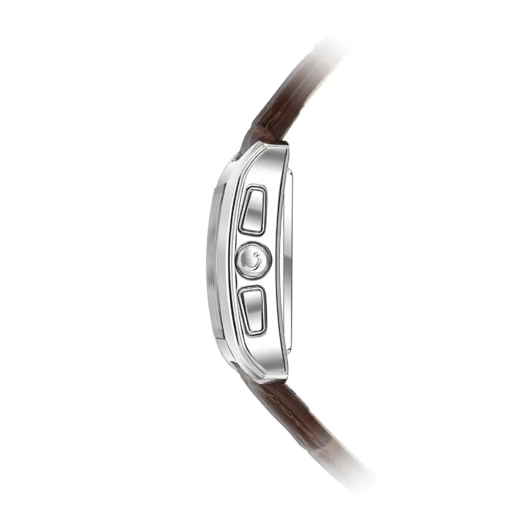 Al Fajr Classic Digital WS-06L Brown Digital Dial Leather Strap Men's Watch