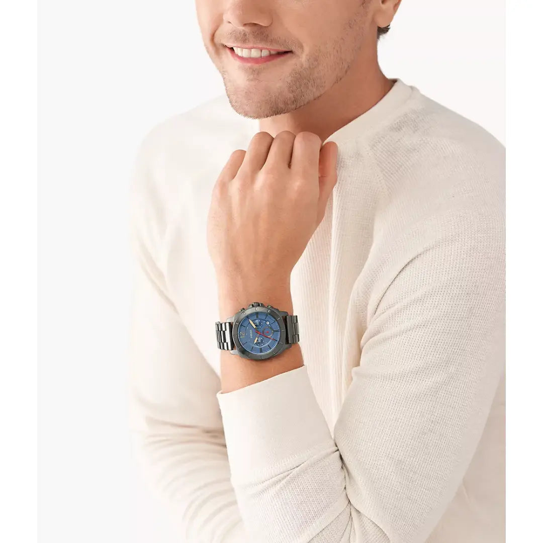 Fossil Privateer BQ2763 Chronograph Blue Dial Stainless Steel Men's Watch