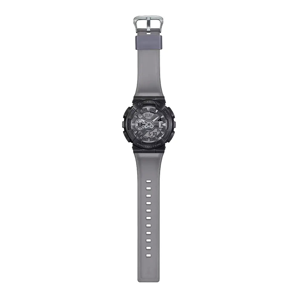 Casio G-Shock GM-110MF-1ADR "Midnight Fog" Metal Covered Grey Dial 48.8mm Resin Strap Men's Watch