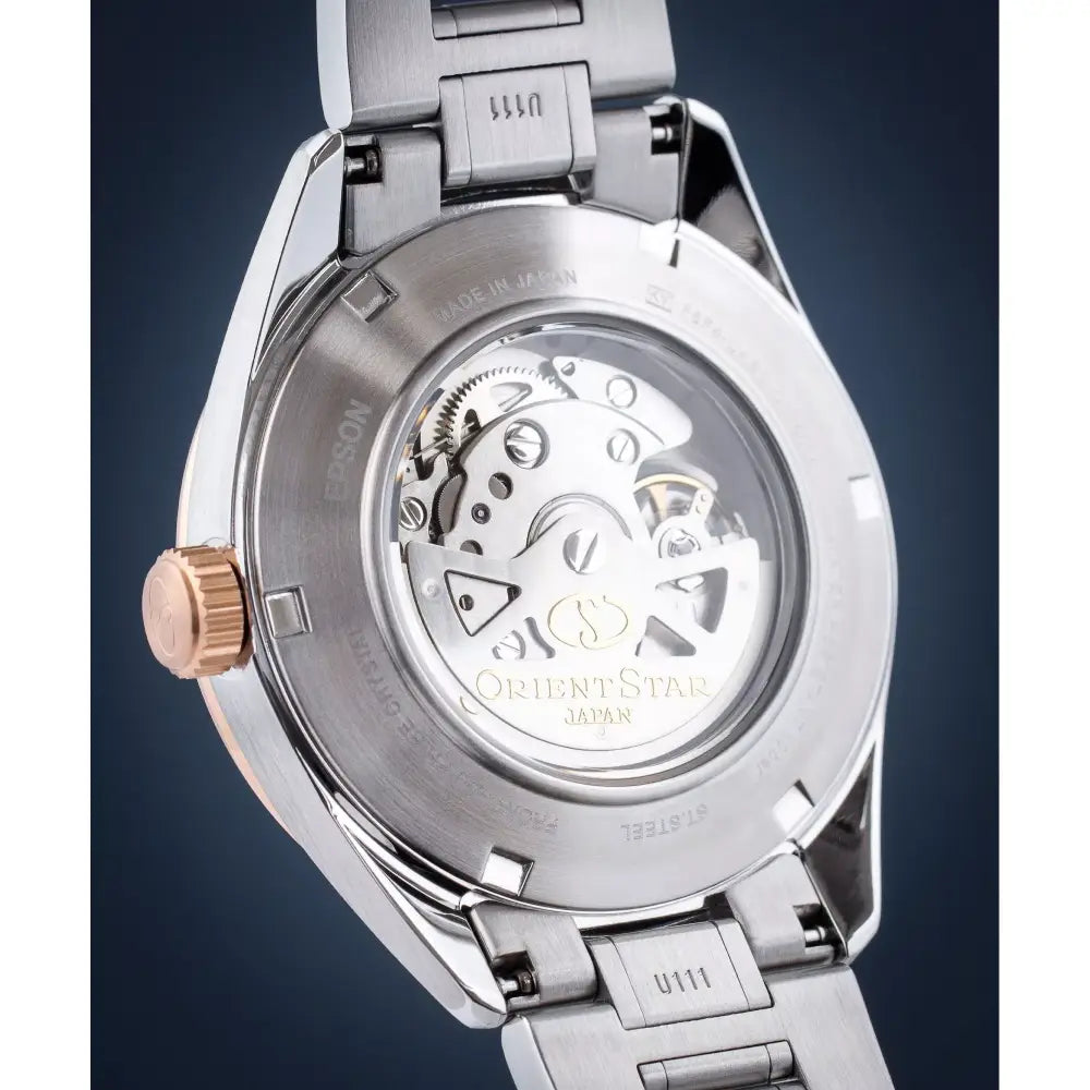 Orient Star Contemporary Modern Skeleton Automatic RE-AV0123G00B Ivory Dial 41mm Stainless Steel Men's Watch