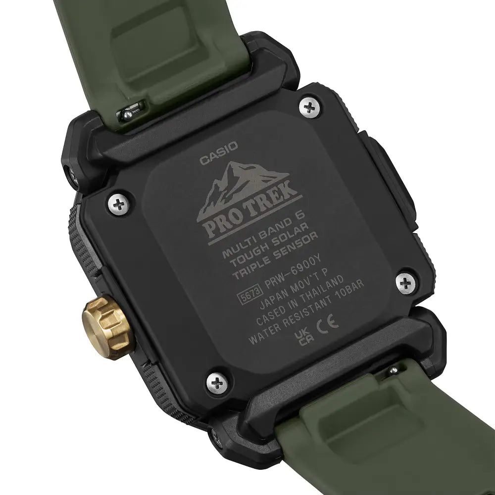 Casio Pro Trek PRW-6900Y-3PR "Bushcraft" Green Dial 44.8mm Resin Strap Men's Watch