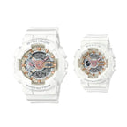 Casio LOV-24A-7A G-Shock Baby-G Lover's Collection Digital Analog White Dial Resin Strap Couples Watch Collection
