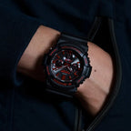 Casio G-Shock GAS-100BNR-1ADR Ignite Red Tough Solar Black Dial 52mm Resin Strap Men's Watch