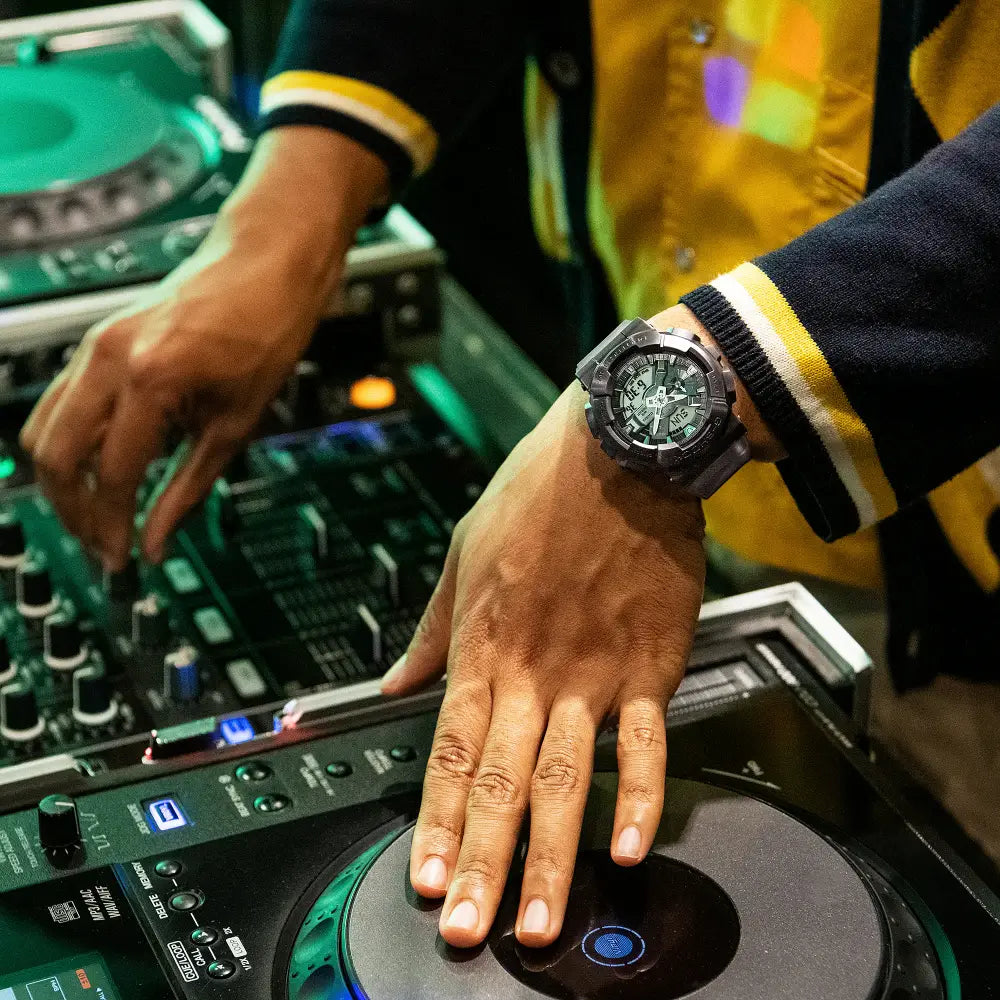 Casio G-Shock GM-110MF-1ADR "Midnight Fog" Metal Covered Grey Dial 48.8mm Resin Strap Men's Watch
