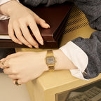 Casio Vintage Digital LA680WGA-9DF Gold Dial Stainless Steel Women's Watch