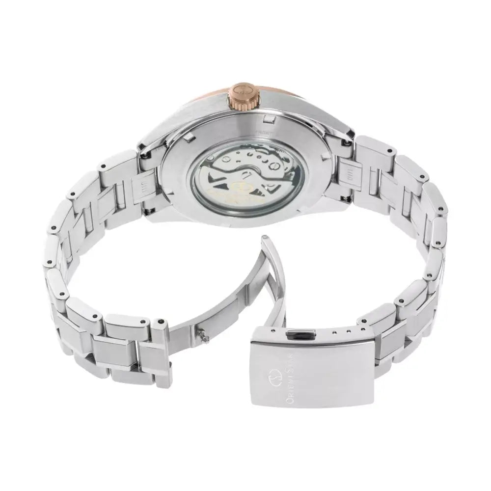 Orient Star Contemporary Modern Skeleton Automatic RE-AV0123G00B Ivory Dial 41mm Stainless Steel Men's Watch