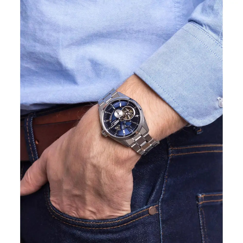 Orient Star Contemporary Modern Skeleton Automatic RE-AV0003L00B Blue Dial 41mm Stainless Steel Men's Watch