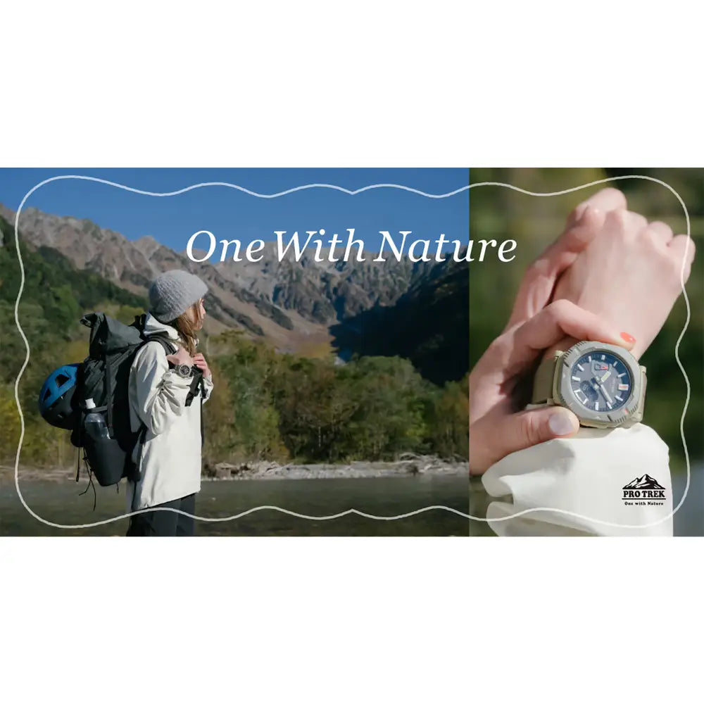 Casio ProTrek PRJ-B001B-5DR Analog-Digital Solar Bluetooth "Rotary Guard" Brown Dial Cloth Bungee Strap Men's Watch