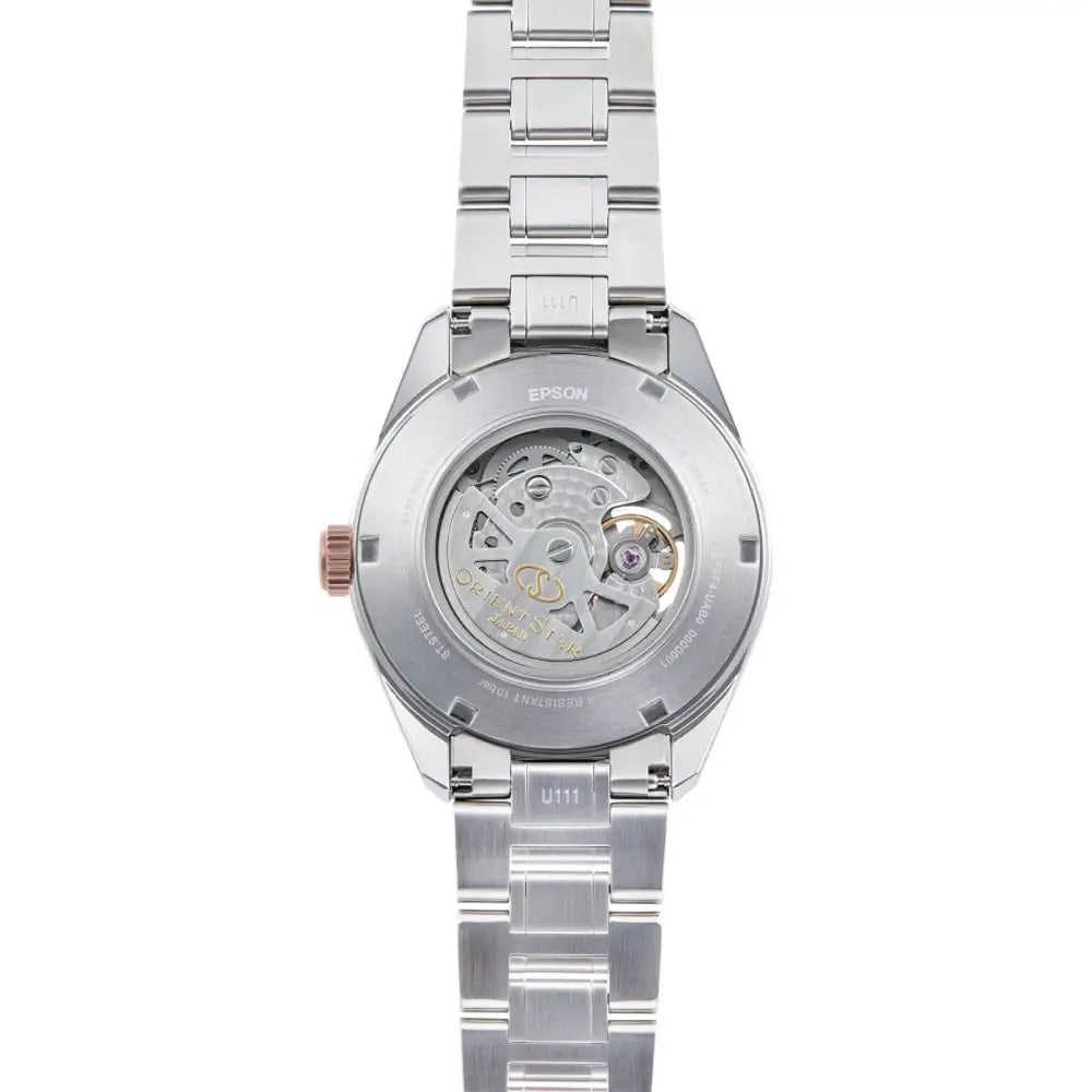 Orient Star Contemporary Modern Skeleton Automatic RE-AV0123G00B Ivory Dial 41mm Stainless Steel Men's Watch