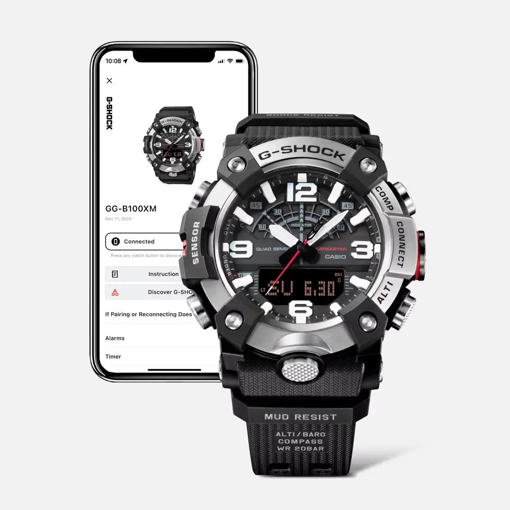 Casio G-Shock Mudmaster GG-B100XMB-1A Black Dial 51mm Resin Strap Men's Watch