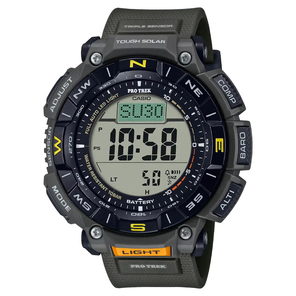 Casio Pro Trek Climber Line PRG-340-3DR Grey Dial Biomass Plastic Strap Men's Watch