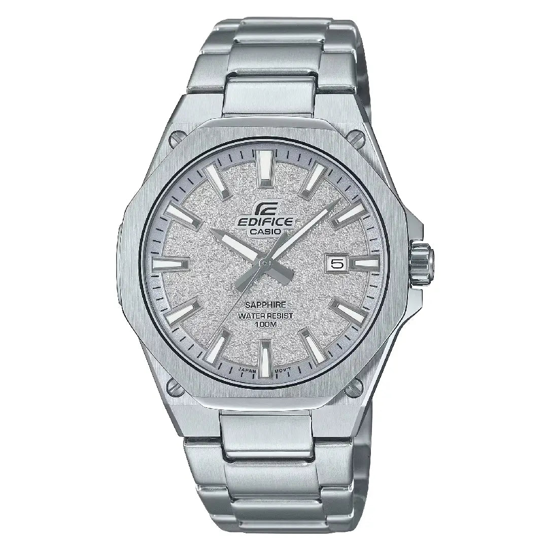 Casio Edifice Slim EFR-S108DE-8A Analog Silver Dial 39.9mm Stainless Steel Men's Watch