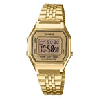 Casio Vintage Digital LA680WGA-9DF Gold Dial Stainless Steel Women's Watch