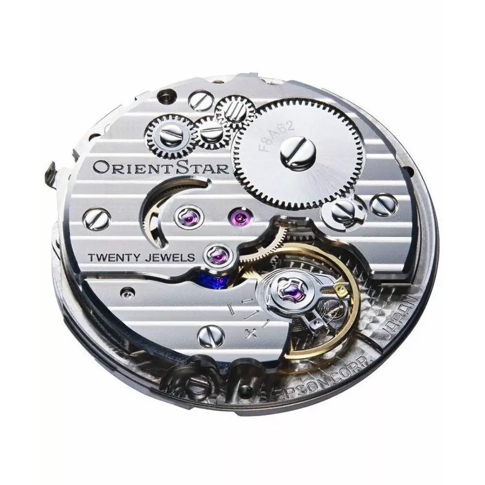 Orient Star M45 Classic Moon Phase Pleiades Hand-Wound RE-BW0005N00B Gray-Black Dial 39.5mm Leather Strap Men's Watch