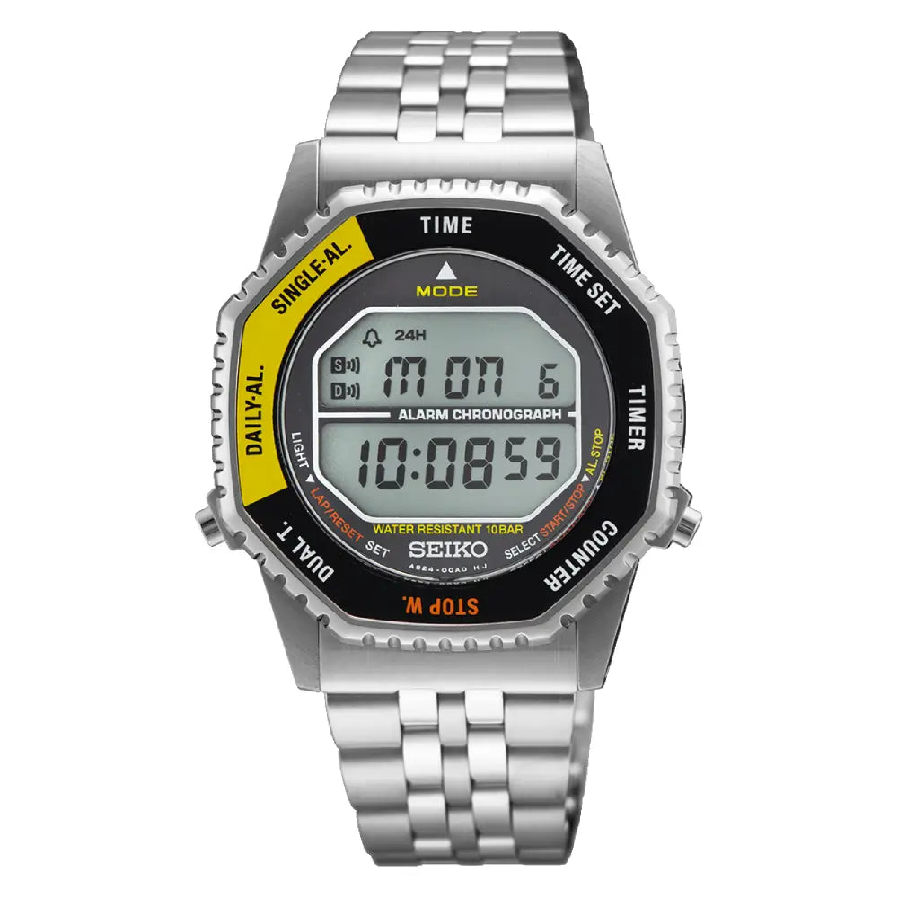Seiko SBJG017 (SMGG17P1) "Rotocall" Quartz Digital Dial 37mm Stainless Steel Men's Watch