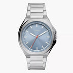 Fossil Evanston BQ2766 Solar-Powered Three-Hand Blue Dial & Stainless Steel Men's Watch