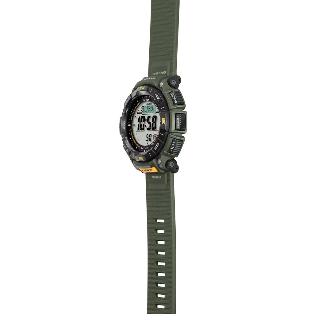Casio Pro Trek Climber Line PRG-340-3DR Grey Dial Biomass Plastic Strap Men's Watch