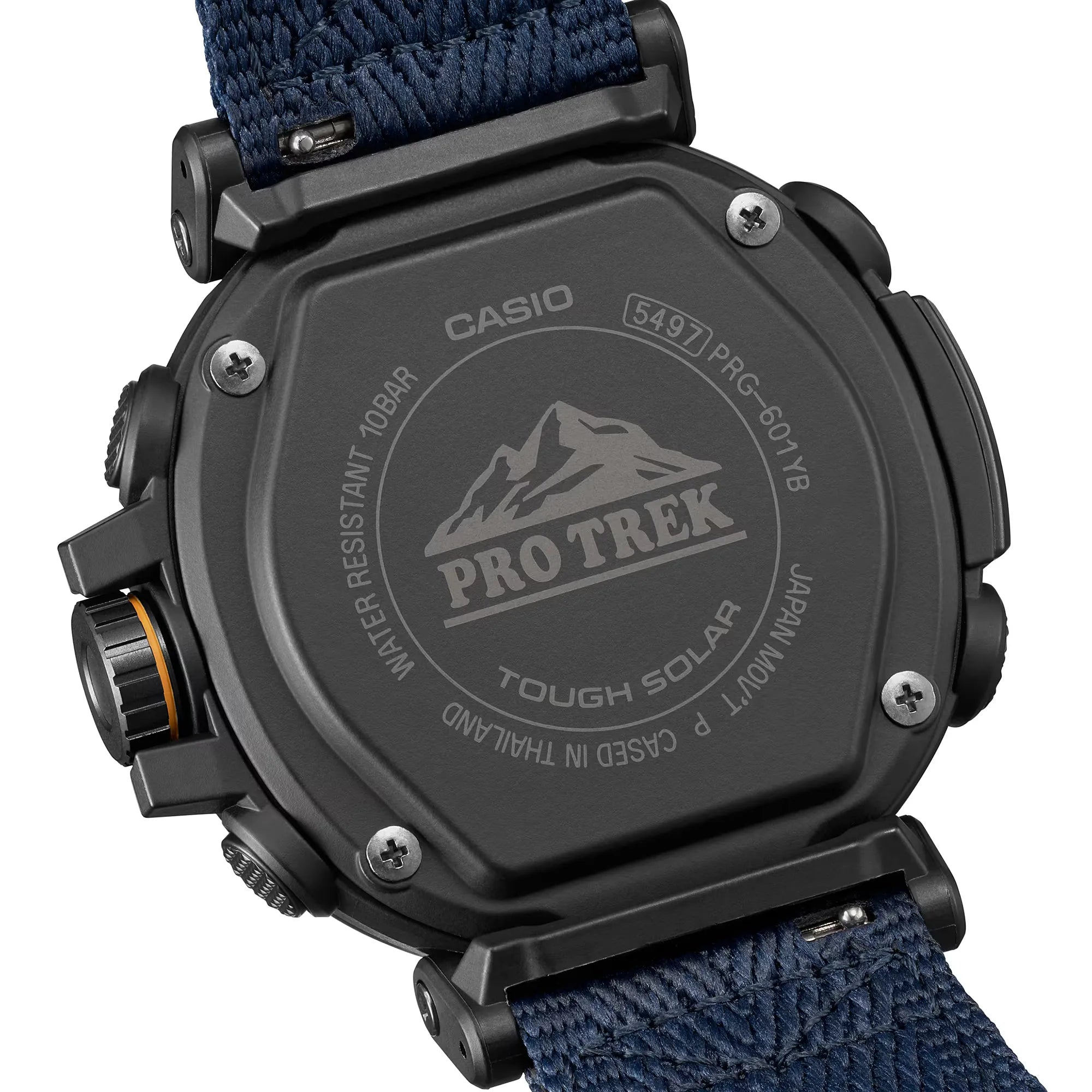 Casio- Pro Trek Climber Line PRG-601YB-2DR Blue Dial 51.5mm Recycled Fabric Strap Men's Watch