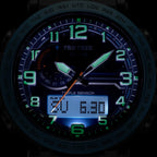Casio- Pro Trek Climber Line PRG-601YB-2DR Blue Dial 51.5mm Recycled Fabric Strap Men's Watch