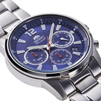 Orient RA-KV0002L Chronograph Blue Dial 40.5mm Stainless Steel Men's Watch