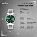 Tristar NJ31GMSSM02 Automatic Green Dial Stainless Steel Men's Watch