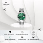 Tristar NJ33GMSSM02 Automatic Green Dial Arabic Dial Stainless Steel Men's Watch