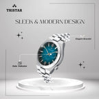 Tristar NJ31IMSSM02 Automatic Gradient Blue Dial Stainless Steel Men's Watch